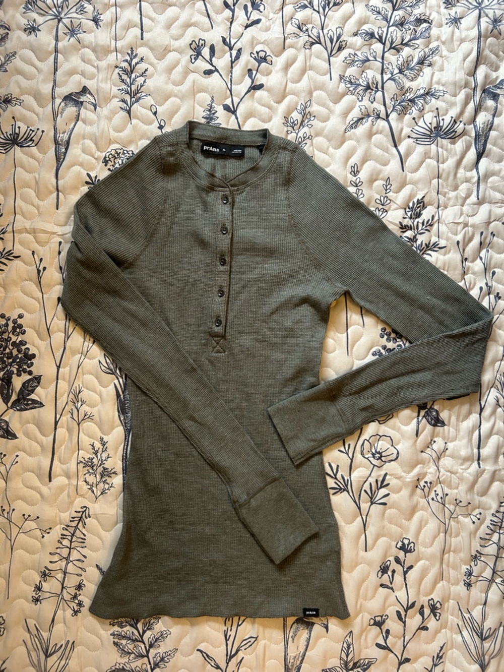 prAna touchstone Henley waffle shirt
